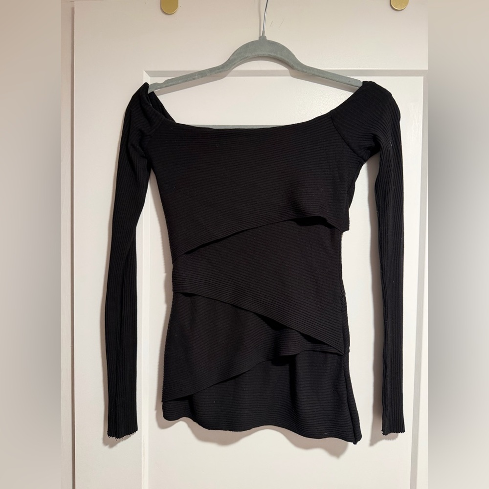 Bailey 44 Black Layered Long Sleeve Top
